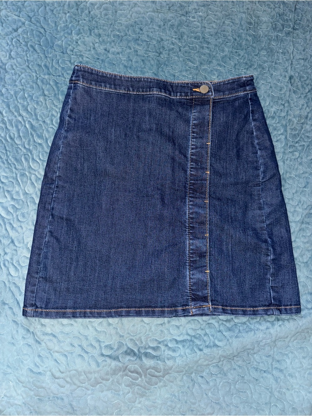 Ann Taylor Dark Blue Denim Mini Skirt
